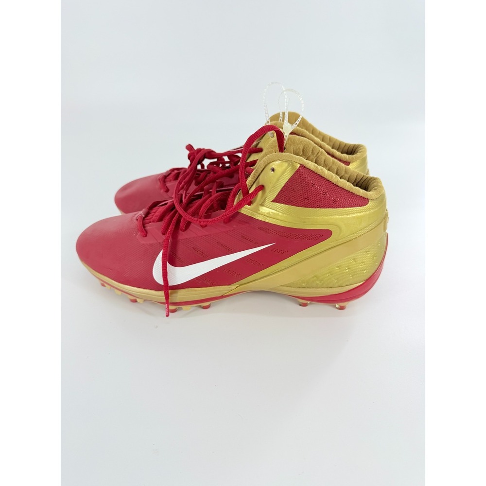 Nike Alpha Talon Elite 3/4 D 544327-628 Red Gold Football Cleats Men's Size 15